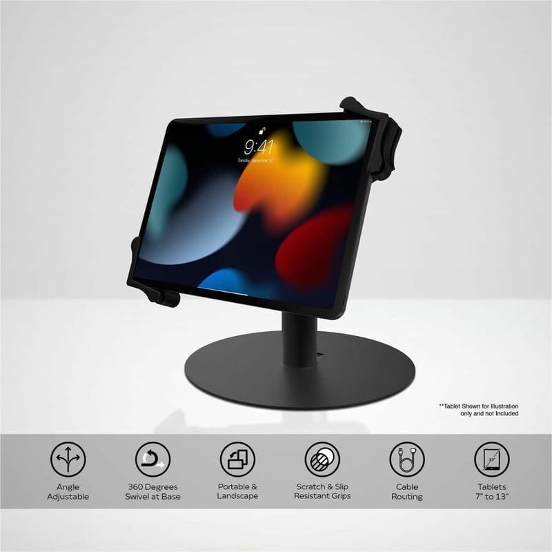 CTA Digital Universal Grip Kiosk Stand for Tablets - Thumbnail 2