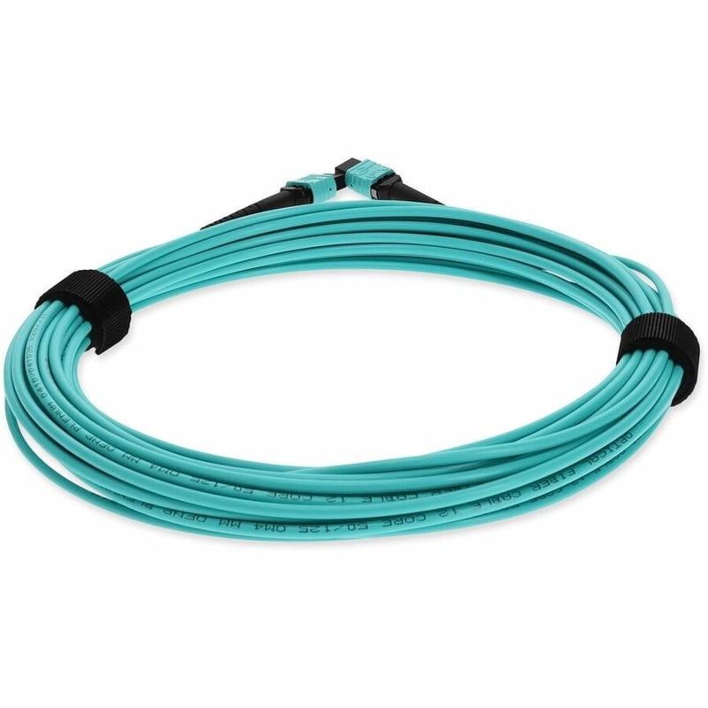 AddOn 10m MPO/UPC to MPO/UPC Aqua OM4 OFNP (Plenum-Rated) 12-Strand TAA Fiber Patch Cable - Thumbnail 4