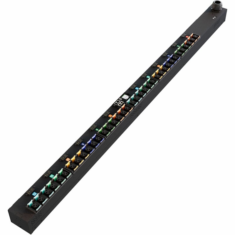Vertiv PowerIT VP6U60A2 Upgradeable Outlet Level Monitoring HD rPDU, Vertical, Three Phase, 36 Combination C13/C19 Outlets, 60/63A, 240/415V WYE, 0U - Thumbnail 1