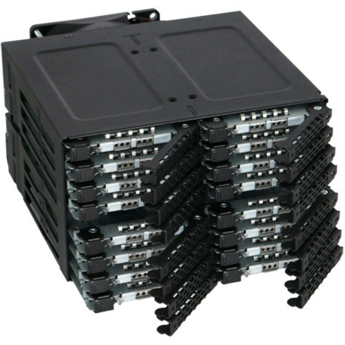 Icy Dock ToughArmor MB516SP-B Drive Enclosure for 5.25" - Serial ATA, Mini-SAS HD Host Interface Internal - Black - Thumbnail 5