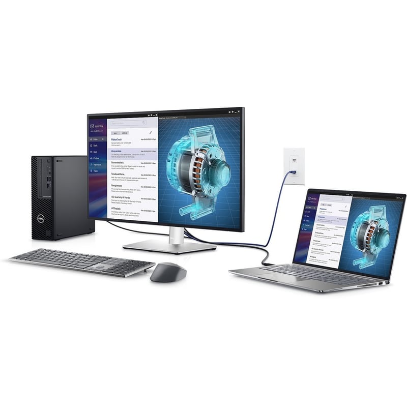 Dell UltraSharp U2723QE 27" Class 4K UHD LCD Monitor - 16:9 - Black, Silver - Thumbnail 2