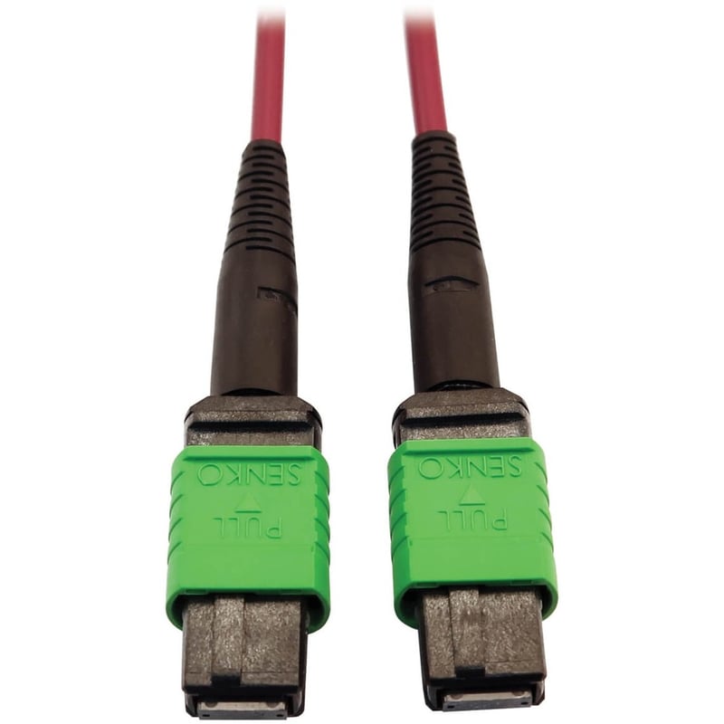 Eaton Tripp Lite Series 400G Multimode 50/125 OM4 Plenum-Rated Fiber Optic Cable, 16F MTP/MPO-APC (F/F), Magenta, 3 m - Thumbnail 1