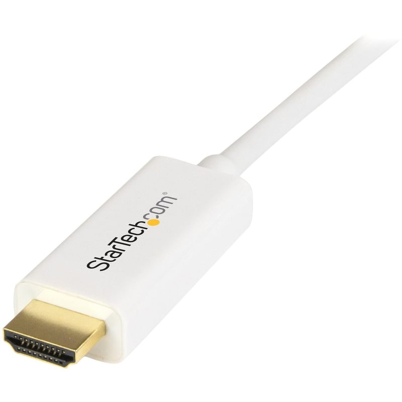 StarTech.com Mini DisplayPort to HDMI Converter Cable - 3 ft (1m) - 4K - White - Thumbnail 4