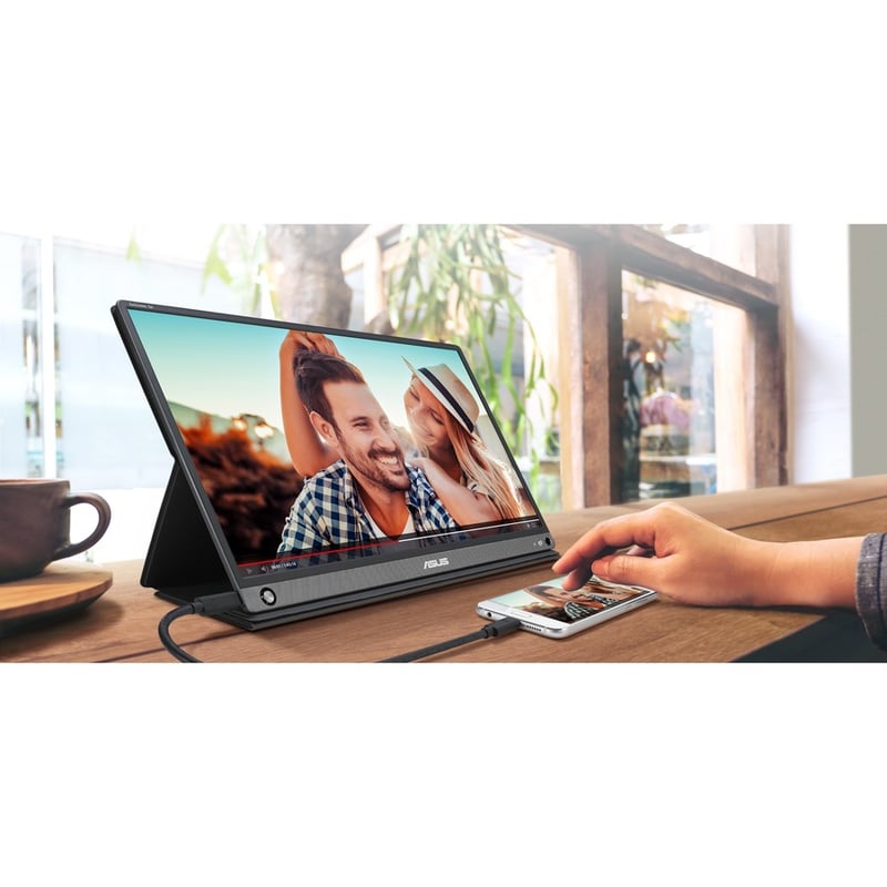 Asus ZenScreen GO MB16AHP 16" Class Full HD LCD Monitor - 16:9 - Black, Gray - Thumbnail 2