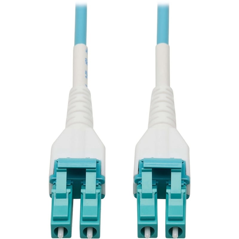 Eaton Tripp Lite Series 100G Duplex Multimode 50/125 OM4 Armored Fiber Optic Cable (LC/LC Duplex M/M), LSZH, Aqua, 100 m (328 ft.) - Thumbnail 1