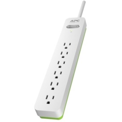 APC by Schneider Electric Essential SurgeArrest PE66W, 6 Outlets, 6 Foot Cord, 120V, White - Thumbnail 2