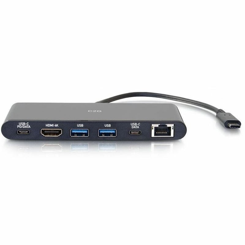 C2G USB C Docking Station Kit - Includes Docking Station with USB C, HDMI, USB, and Ethernet and 6ft HDMI Cable - Thumbnail 4