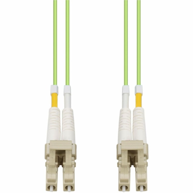AddOn 50m LC to LC Lime Green OM5 Duplex OFNR (Riser-Rated) Fiber Patch Cable - Thumbnail 1