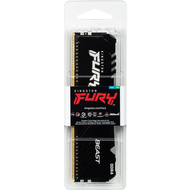 Kingston FURY Beast 64GB (4 x 16GB) DDR4 SDRAM Memory Kit - Thumbnail 3