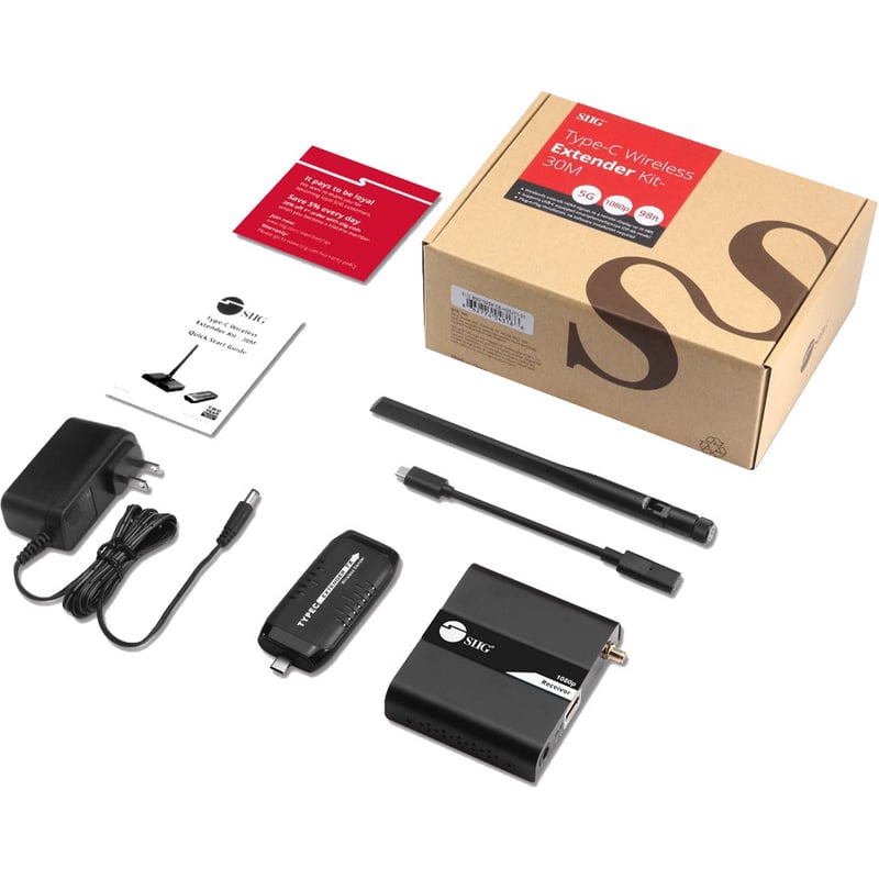 SIIG Type-C Wireless Extender Kit Full HD 1080P - 30M - Thumbnail 2