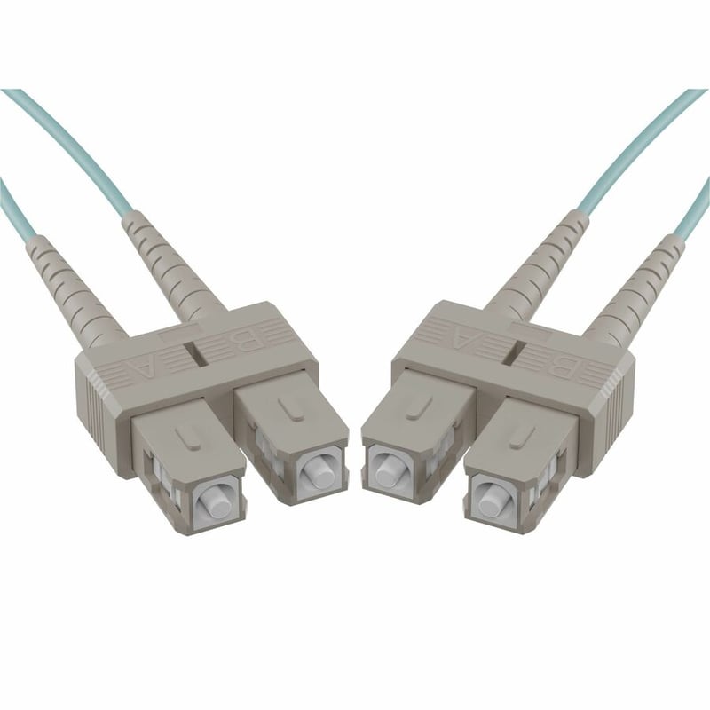3 METER SC-SC OM3 10GIG FIBER OPTIC CABLE, AQUA, OFNR, 50/125 FIBER, MULTIMODE D - Thumbnail 3