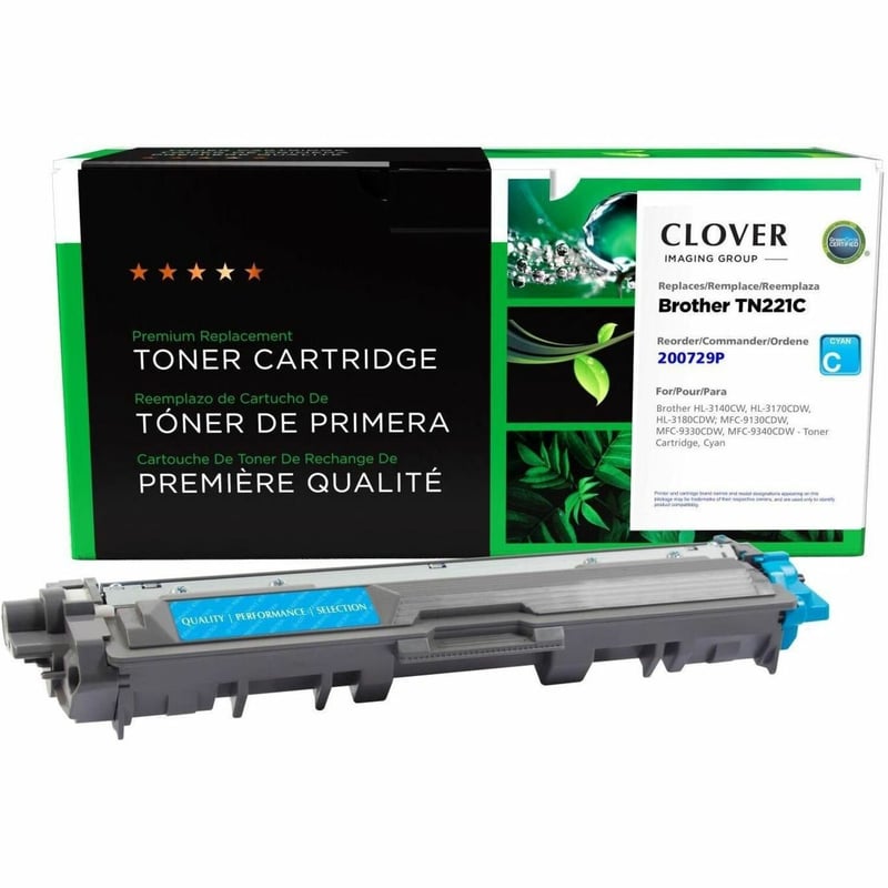 Clover Imaging Remanufactured Cyan Toner Cartridge for Brother TN221 - Thumbnail 1