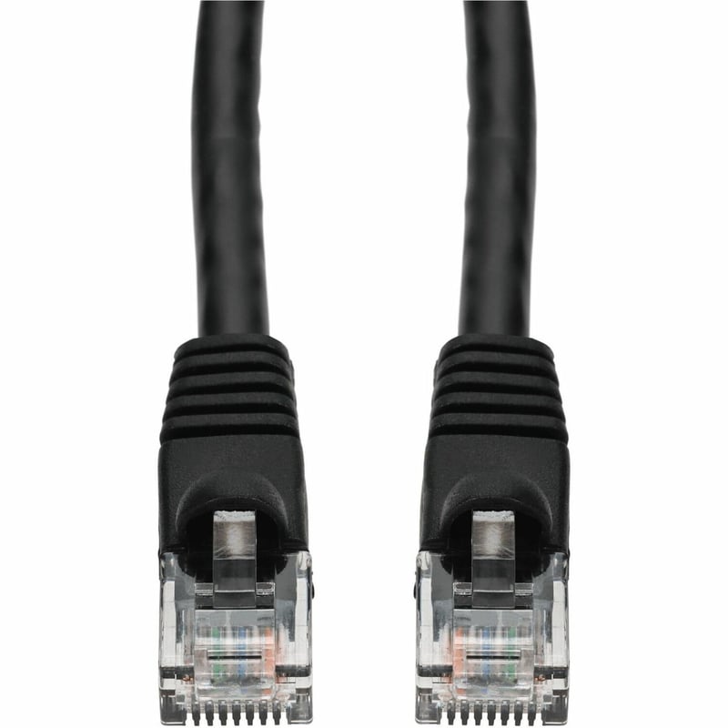 AddOn 1ft Black CAT 6A PVC Ethernet Cable Snagless Bubble Boot RJ-45 M/M - Thumbnail 1
