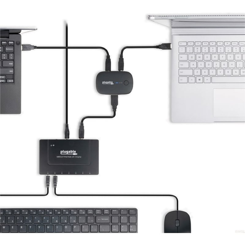 Plugable USB 3.0 Sharing Switch for One-Button Swapping of USB Device or Hub Between Two Computers - Thumbnail 5