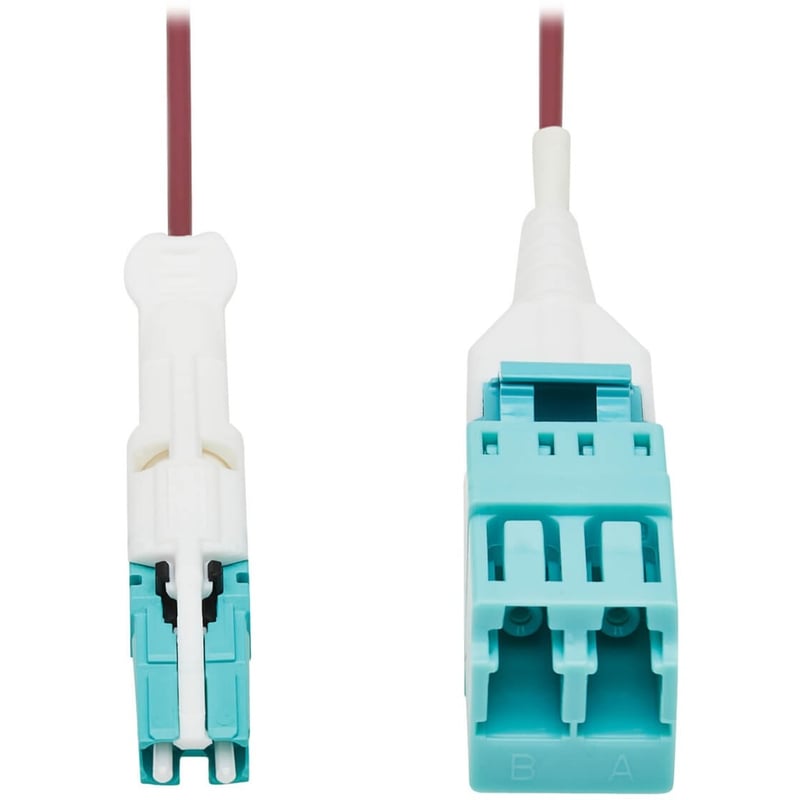 Eaton Tripp Lite Series 400G Duplex Multimode 50/125 OM4 Fiber Optic Cable Adapter (CS-PC/LC-PC), M/F, Round LSZH Jacket, Magenta, 1 ft. - Thumbnail 1