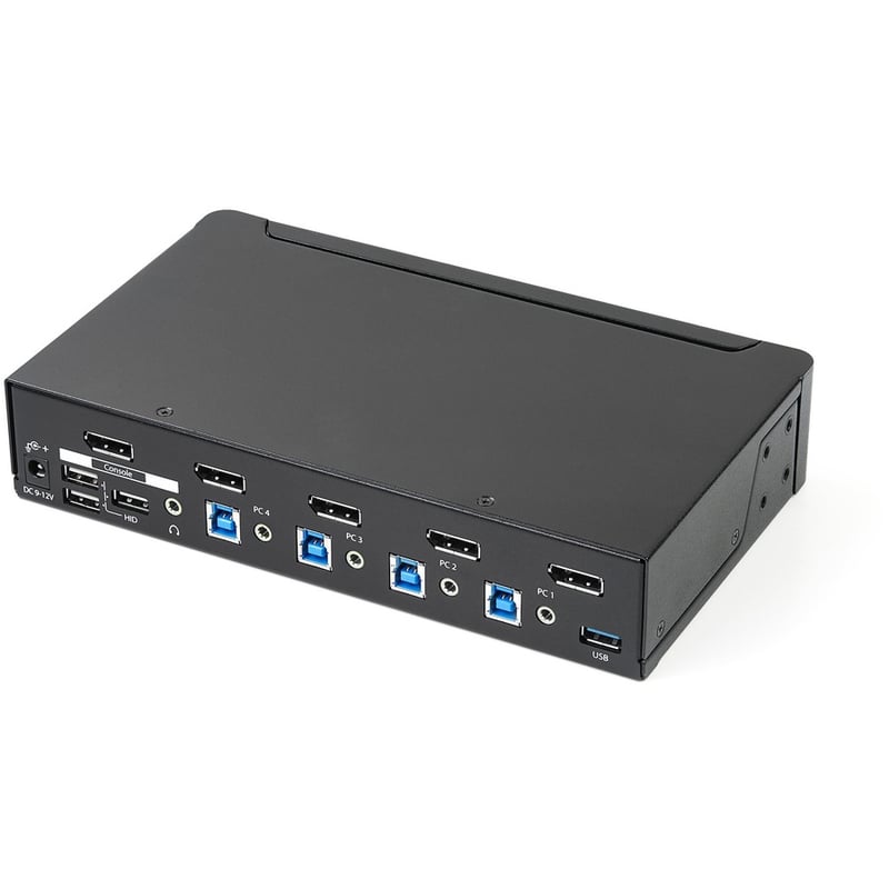 StarTech.com 4-Port DisplayPort KVM Switch - DP KVM Switch with Built-in USB 3.0 Hub for Peripherals - 4K 30 Hz - Thumbnail 3