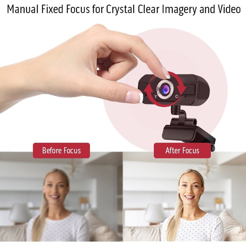 CODi Aquila HD 1080P Fixed-Focus Webcam - Thumbnail 3