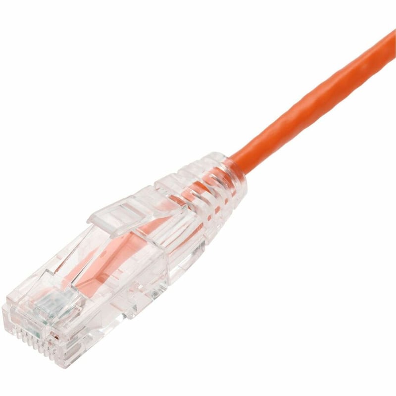 AddOn 15ft Orange CAT 6A Slim PVC Ethernet Cable Snagless Clear-Claw RJ-45 M/M - Thumbnail 2