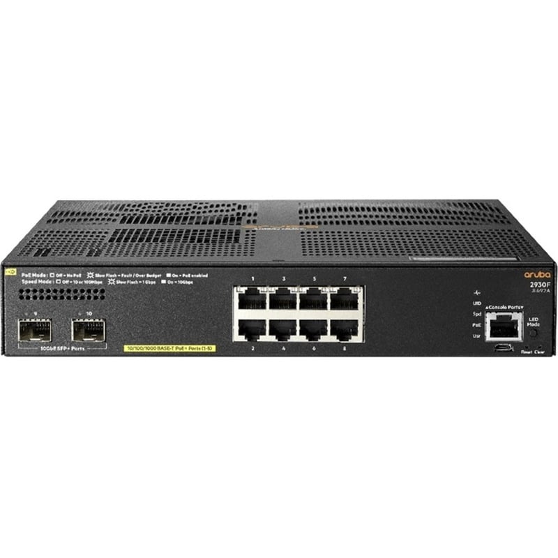 Aruba 2930F 8G PoE+ 2SFP+ TAA Switch - Thumbnail 1