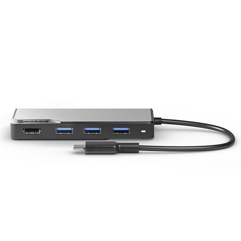 ALOGIC USB-C Fusion CORE 5-in-1 HDMI & USB Hub- 1 x HDMI@4K@60Hz, 3 x USB-A (USB3.0) 1 x USB-C (Data + PD) - Space Grey - Thumbnail 2