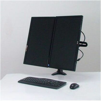 Amer Mounts Clamp Based Dual Monitor Mount for two 15"-24" LCD/LED Flat Panel Screens - Thumbnail 3