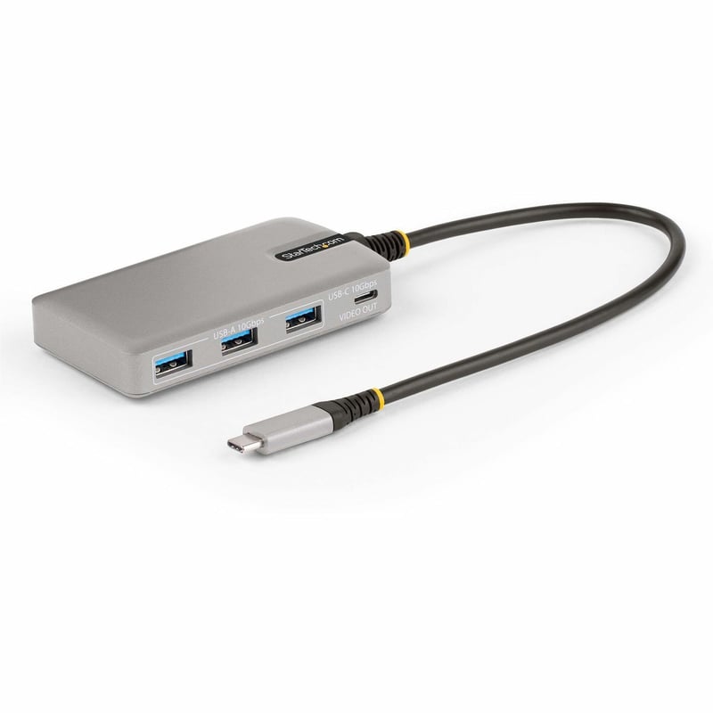 StarTech.com 4-Port USB-C Hub with USB-C DP Alt Mode Video Output, 3x USB-A, 1x USB-C, 100W Power Delivery Pass-Through, USB 3.2 10Gbps - Thumbnail 1