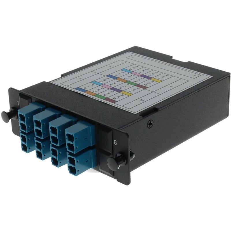 AddOn 4-Bay Cassette 2x 12-Fiber MPO In, 8 LC Duplex Out, Single-mode Duplex OS2 - Thumbnail 1