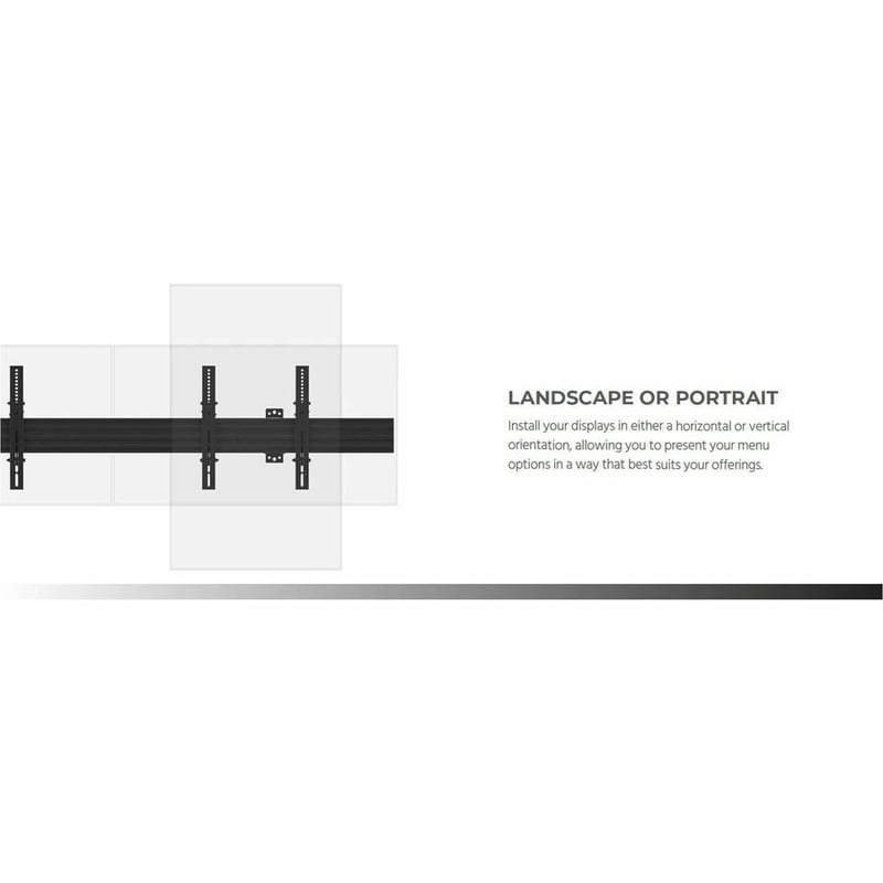 MONOPRICE COMMERCIAL SERIES 2X1 DISPLAY ADJUSTABLE TILT MENU BOARD TV WALL MOUNT - Thumbnail 3
