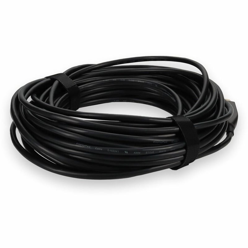 AddOn 50ft DisplayPort 1.4 Male to DisplayPort 1.4 Male Black Cable For Resolution Up to 7680x4320 (8K UHD) - Thumbnail 5