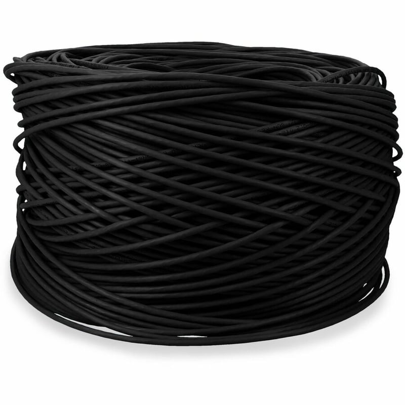 AddOn 1000ft Non-Terminated Black CAT 5E PVC Bulk Cable - Thumbnail 3