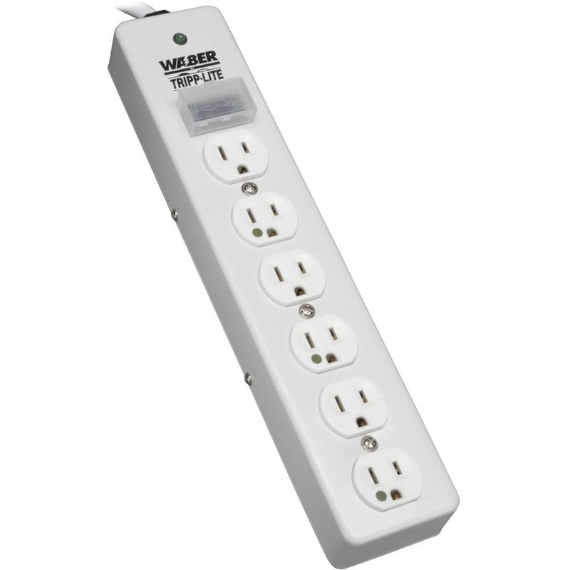 Tripp Lite by Eaton Hospital-Grade Surge Protector with 6 Hospital-Grade Outlets 15 ft. (4.57 m) Cord 1050 Joules UL 1363 Not for Patient-Care Rooms - Thumbnail 1