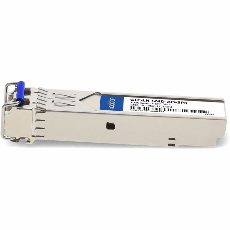 AddOn 5-Pack of Cisco GLC-LH-SMD Compatible TAA Compliant 1000Base-LX SFP Transceiver (SMF, 1310nm, 10km, LC, DOM) - Thumbnail 2