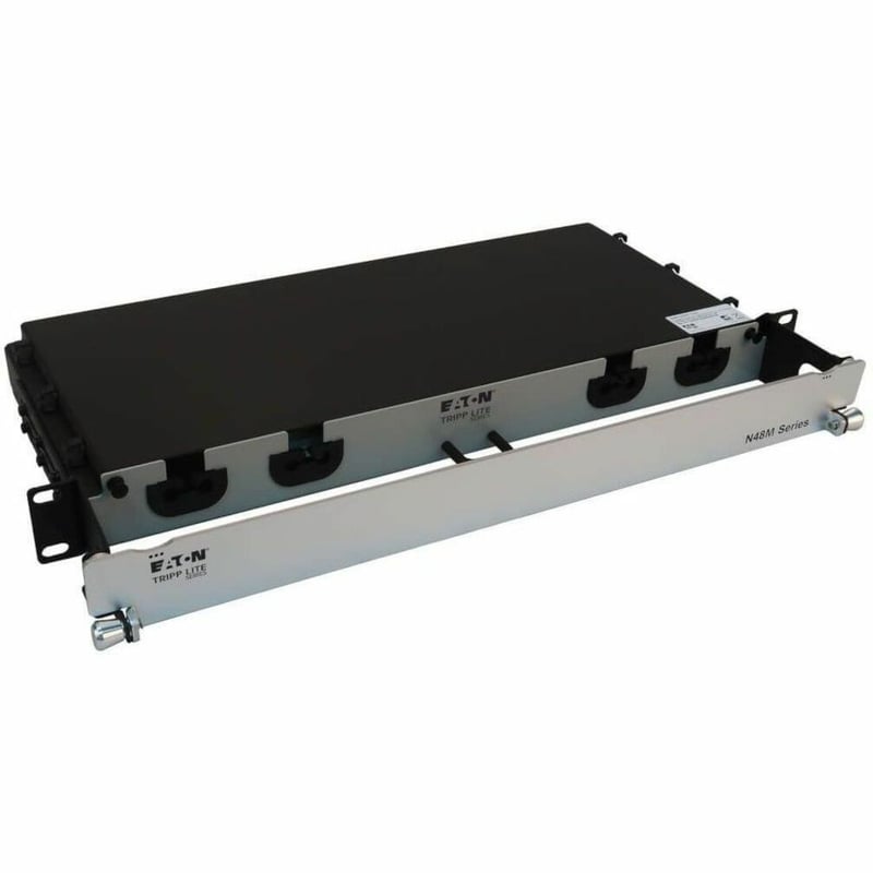 Eaton Tripp Lite Series Preloaded Fiber Panel, 1U - 2x (24F MTP/MPO-PC to 12x LC Duplex F/M) 24F Trunk Cables, OM4 Multimode, 20 m (65.6 ft.) - Thumbnail 1