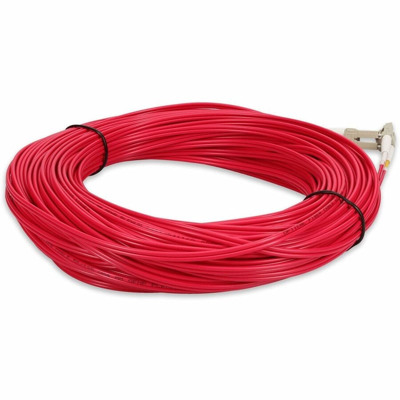 AddOn 15m LC to LC Red OM3 Duplex OFNP (Plenum-Rated) Fiber Patch Cable - Thumbnail 5