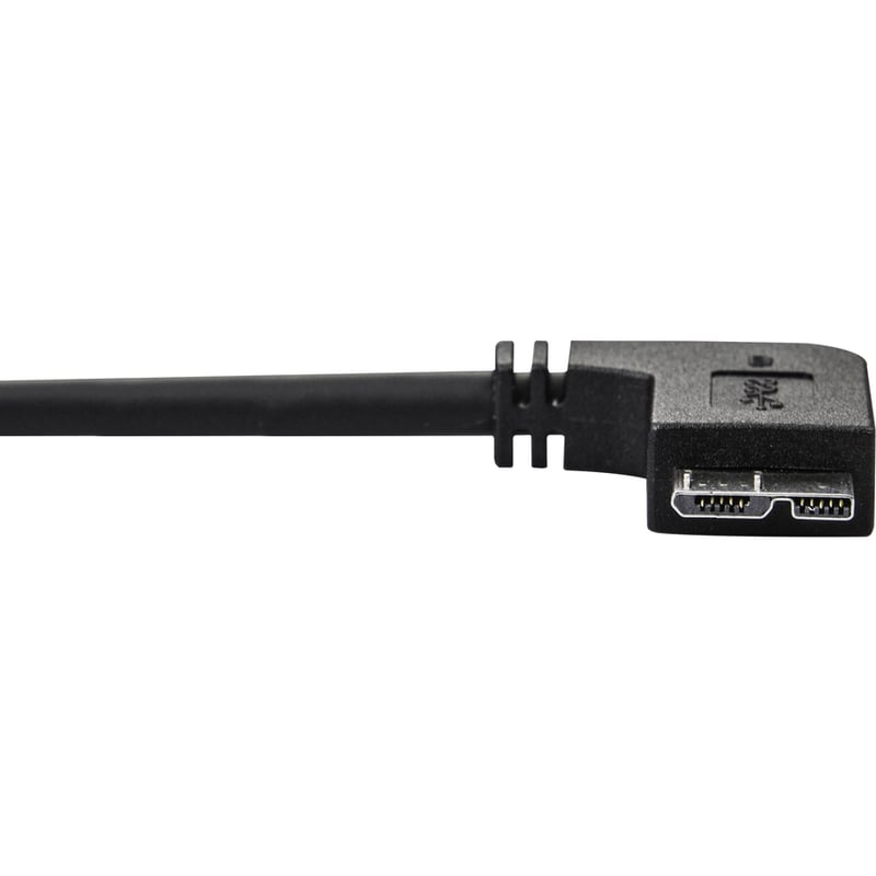 StarTech.com 0.5m 20in Slim Micro USB 3.0 (5Gbps) Cable - M/M - USB 3.0 A to Left-Angle Micro USB - USB 3.2 Gen 1 - Thumbnail 3