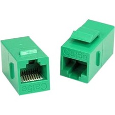 CAT5E RJ45 KEYSTONE IN-LINE COUPLER, GRN