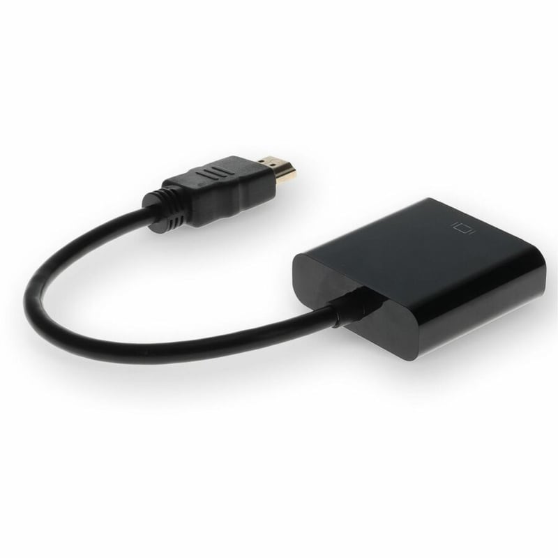 Lenovo 0B47069 Compatible HDMI 1.3 Male to VGA Female Black Active Adapter For Resolution Up to 1920x1200 (WUXGA) - Thumbnail 5