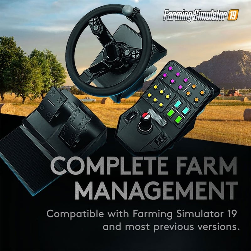 Logitech G Heavy Equipment Bundle Simulation Wheel, Pedals and Side Panel Control Deck - Thumbnail 3