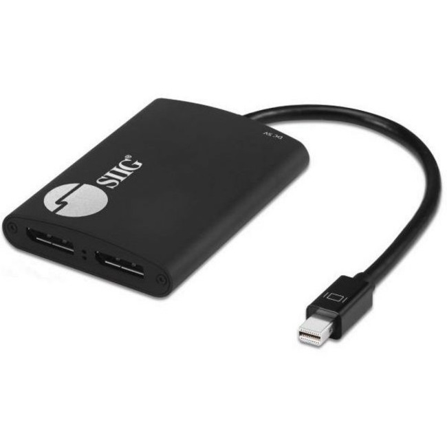 SIIG 4K 1x2 Mini DisplayPort 1.2 to DisplayPort MST Splitter - Thumbnail 1