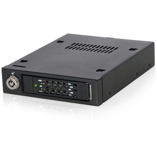 Icy Dock MB601VK-B Drive Bay Adapter for 3.5" - U.2 (SFF-8639) Host Interface Internal - Matte Black - Thumbnail 5