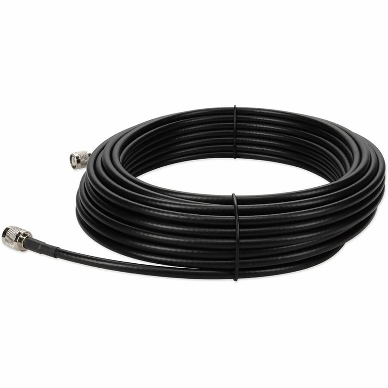AddOn 50ft Cisco® 4G-CAB-LMR240-50 Compatible TNC (Male) to TNC (Female) Black Coaxial Simplex PVC Copper Patch Cable - Thumbnail 2