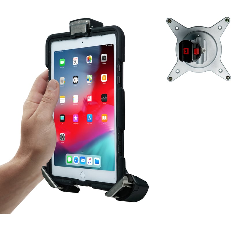CTA Digital Tri-Grip Tablet Security Clasp with Quick-Connect VESA Mount for 7-13 inch tablets, including iPad 10.2-inch (7th/ 8th/ 9th Gen.) - Thumbnail 2
