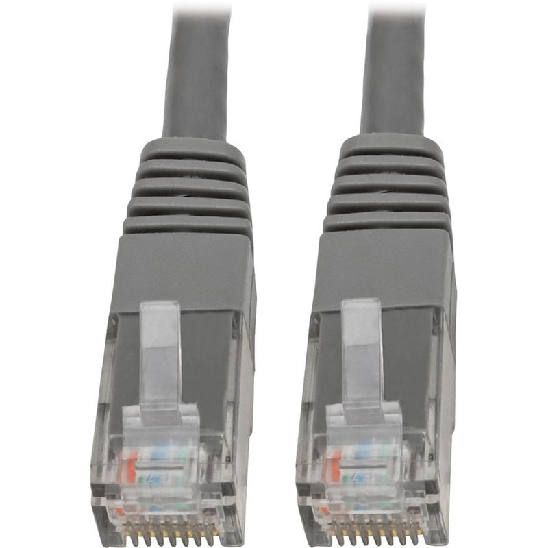 Eaton Tripp Lite Series Cat6 Gigabit Molded (UTP) Ethernet Cable (RJ45 M/M), PoE, Gray, 20 ft. (6.09 m) - Thumbnail 1