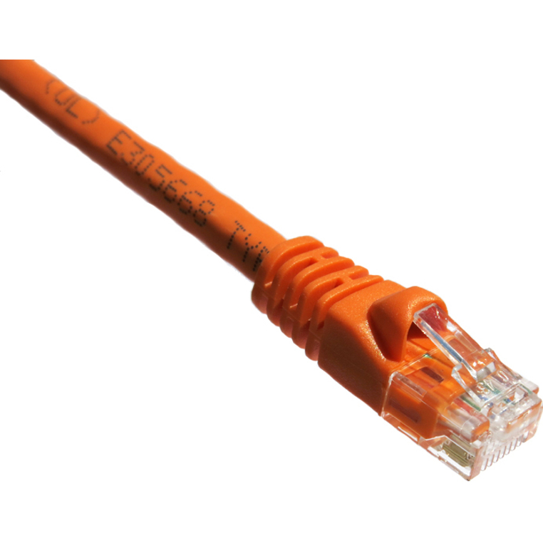 Axiom 50FT CAT5E 350mhz Patch Cable Molded Boot (Orange) - Thumbnail 2
