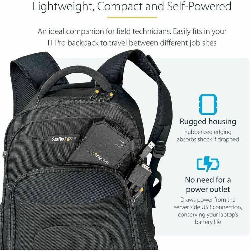 StarTech.com Laptop to Server KVM Console - Rugged USB Crash Cart Adapter with File Transfer and Video Capture - Thumbnail 3