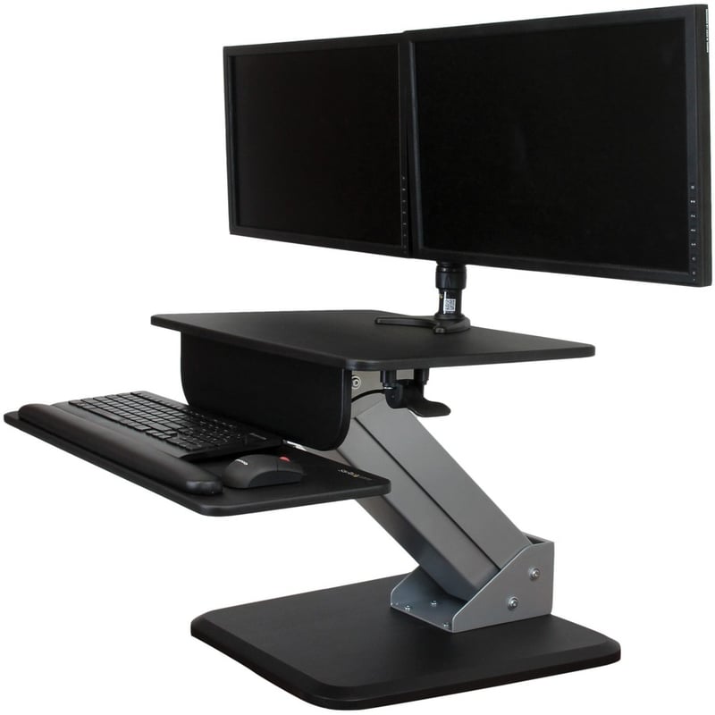 StarTech.com Height Adjustable Standing Desk Converter - Sit Stand Desk with One-finger Adjustment - Ergonomic Desk - Thumbnail 5