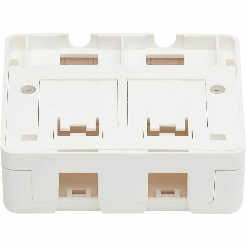 Tripp Lite by Eaton Surface-Mount Box for Keystone Jack 2-Port Wall Celling White - Thumbnail 2