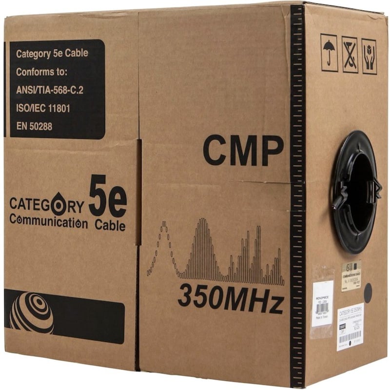 CAT5E UTP SOLID (CMP) 1000FT - BLACK - Thumbnail 1