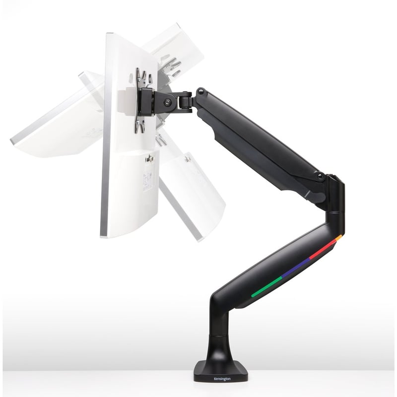 Kensington SmartFit Mounting Arm for Monitor, Flat Panel Display, Curved Screen Display - Black - Thumbnail 3