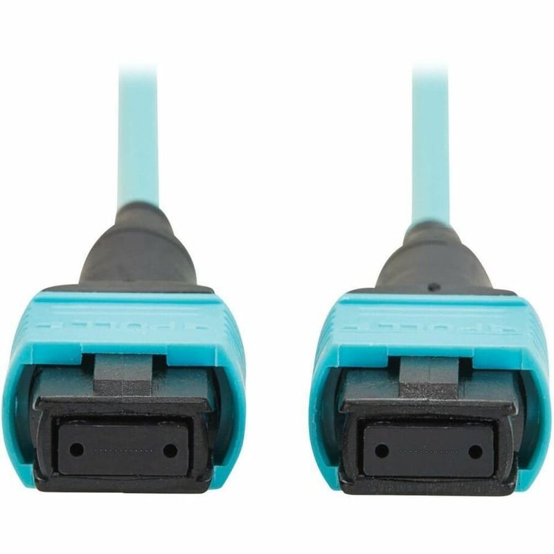 100G MULTIMODE 50/125 OM4 FIBER CABLE 12F MPO/MPO-PC FF AQUA 2M TAA - Thumbnail 4